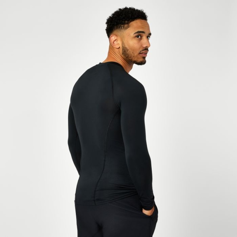 Black Everlast Long Sleeve Men's Base Layer | 73218JAID