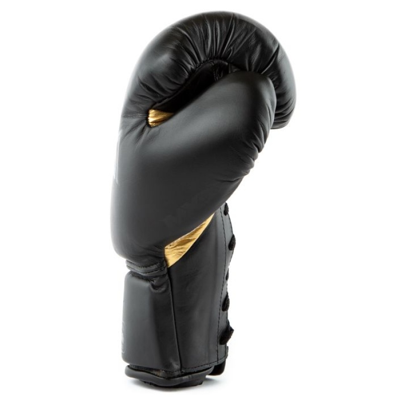 Black Everlast MX2 Pro Laced Training Unisex Boxing Gloves | 37452MZIS