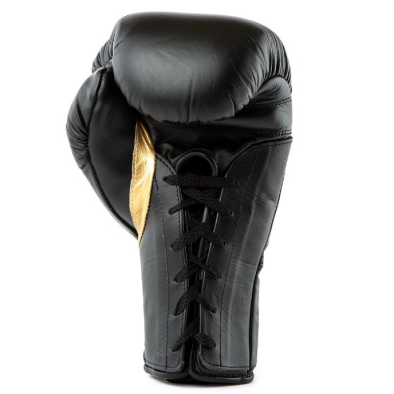 Black Everlast MX2 Pro Laced Training Unisex Boxing Gloves | 37452MZIS