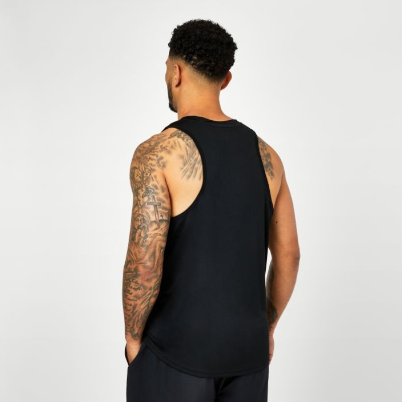 Black Everlast MX Poly Men's Tank Top | 90521UHBP