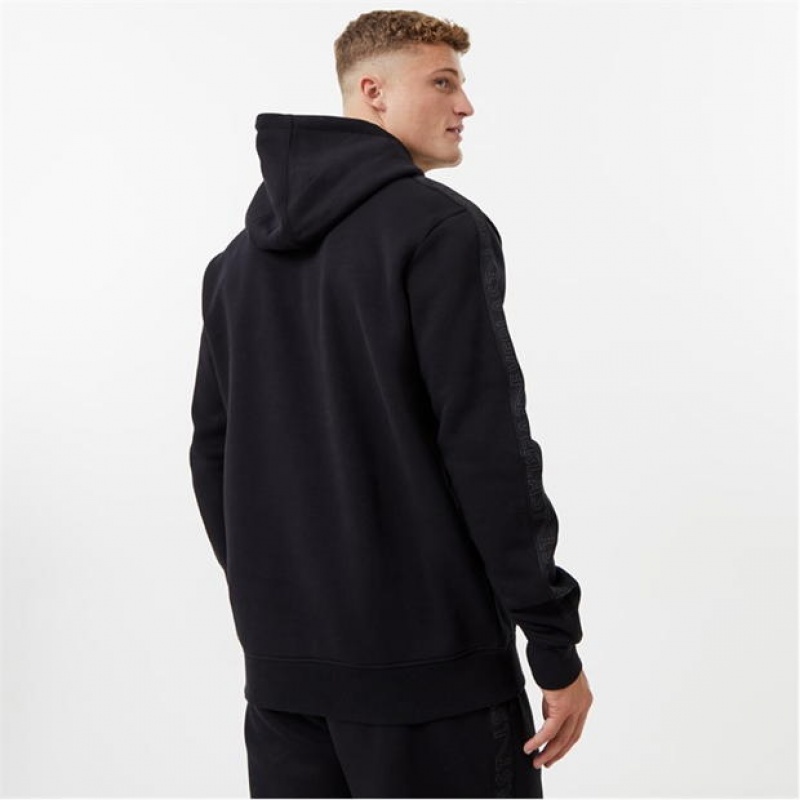 Black Everlast Men's Hoodie | 60589PYUC