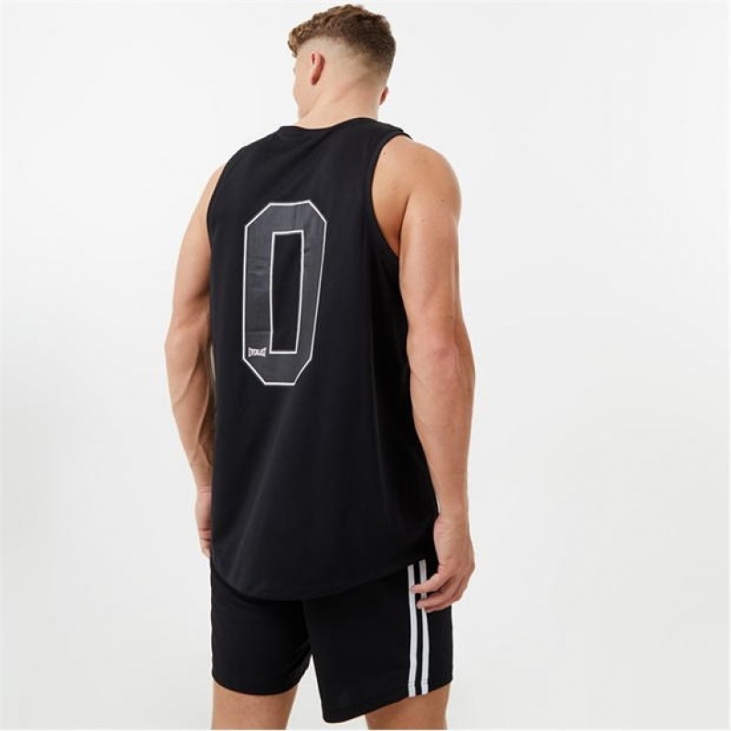 Black Everlast Men's Tank Top | 50874LYQW