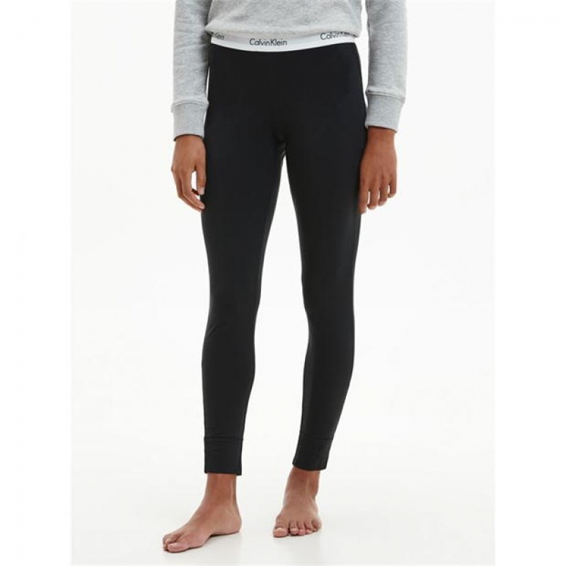 Black Everlast Modern Cotton Women's Legging | 25940WBNS