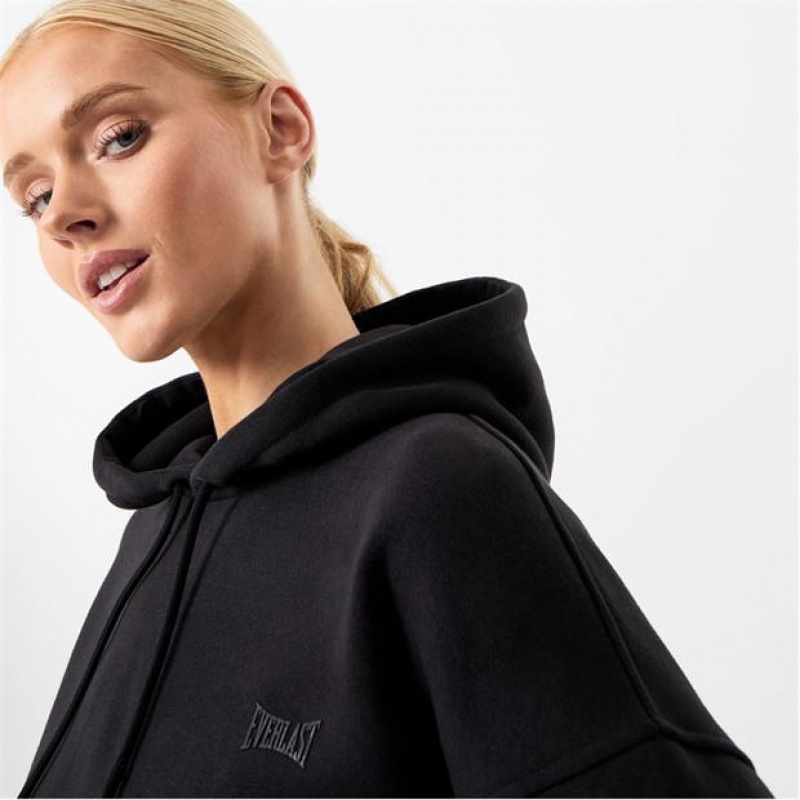 Black Everlast Overhead Women's Hoodie | 73409ETPO