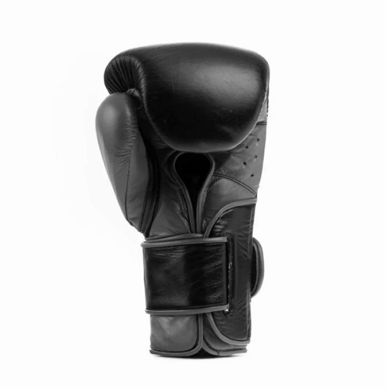 Black Everlast Powerlock2 Pro Hook & Loop Unisex Training Gloves | 05712VYOG