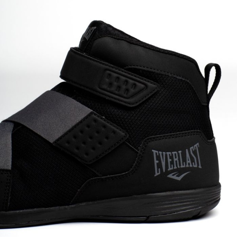 Black Everlast Powerlock X-Trainer Men's Boxing Shoes | 97418OAXC