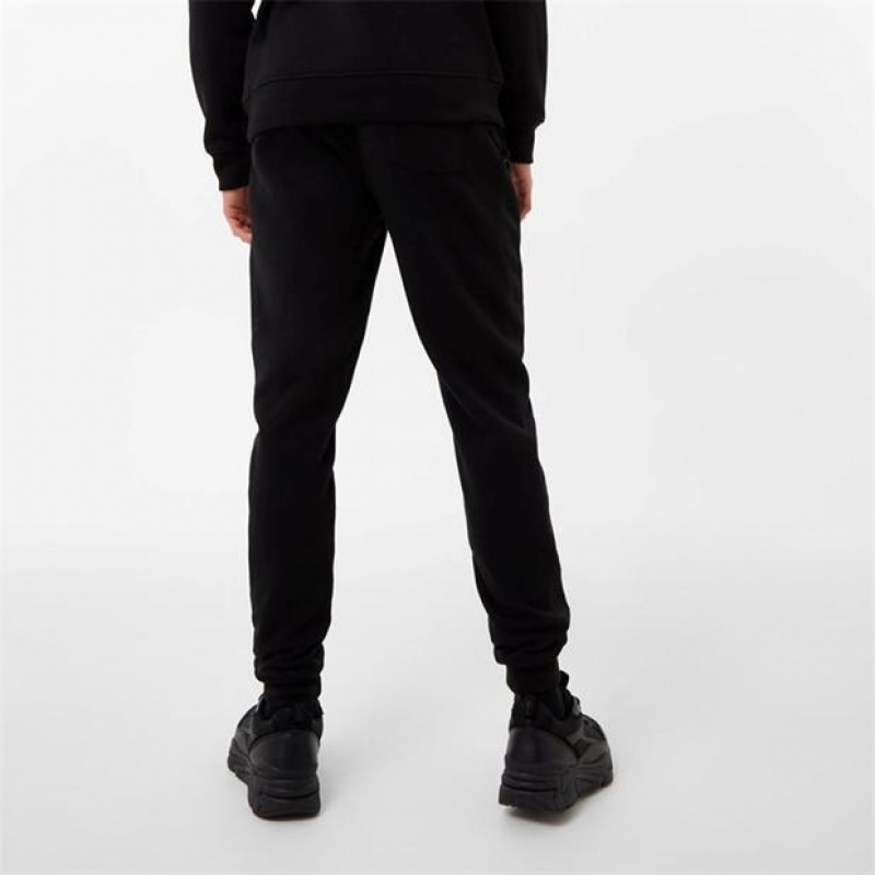 Black Everlast Premium Closed Hem Men's Sweatpants & Joggers | 64729ASLD