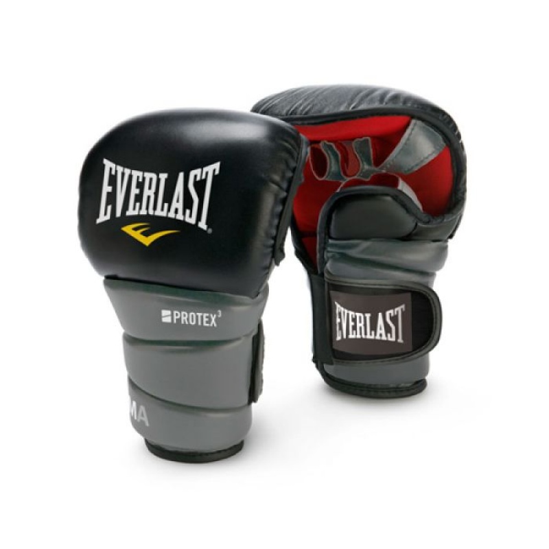 Black Everlast Protex3 Universal Pro Unisex Training Gloves | 42619HQBL