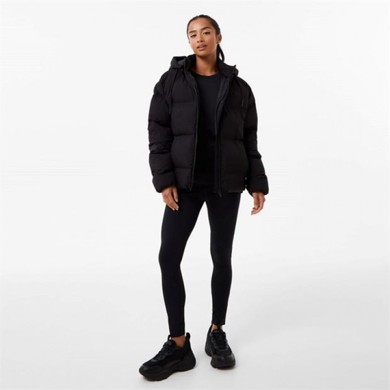 Black Everlast Puffer Women's Jackets | 92743PLJG