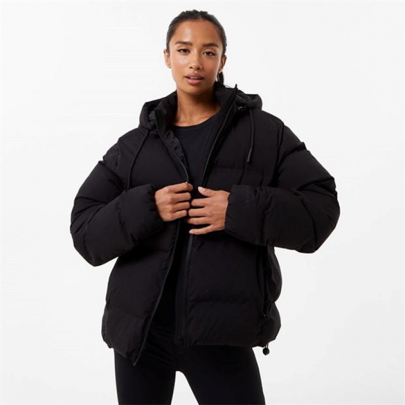 Black Everlast Puffer Women\'s Jackets | 92743PLJG