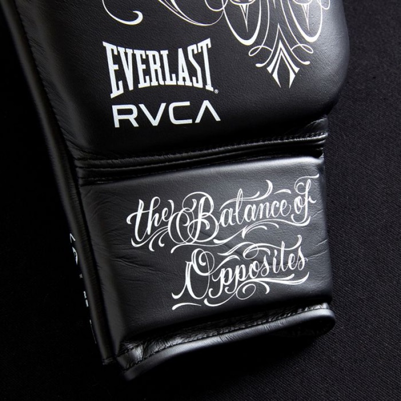 Black Everlast RVCA Mister Cartoon MIM Unisex Boxing Gloves | 21687OSUE