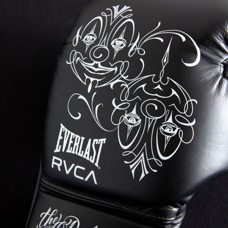 Black Everlast RVCA Mister Cartoon MIM Unisex Boxing Gloves | 21687OSUE