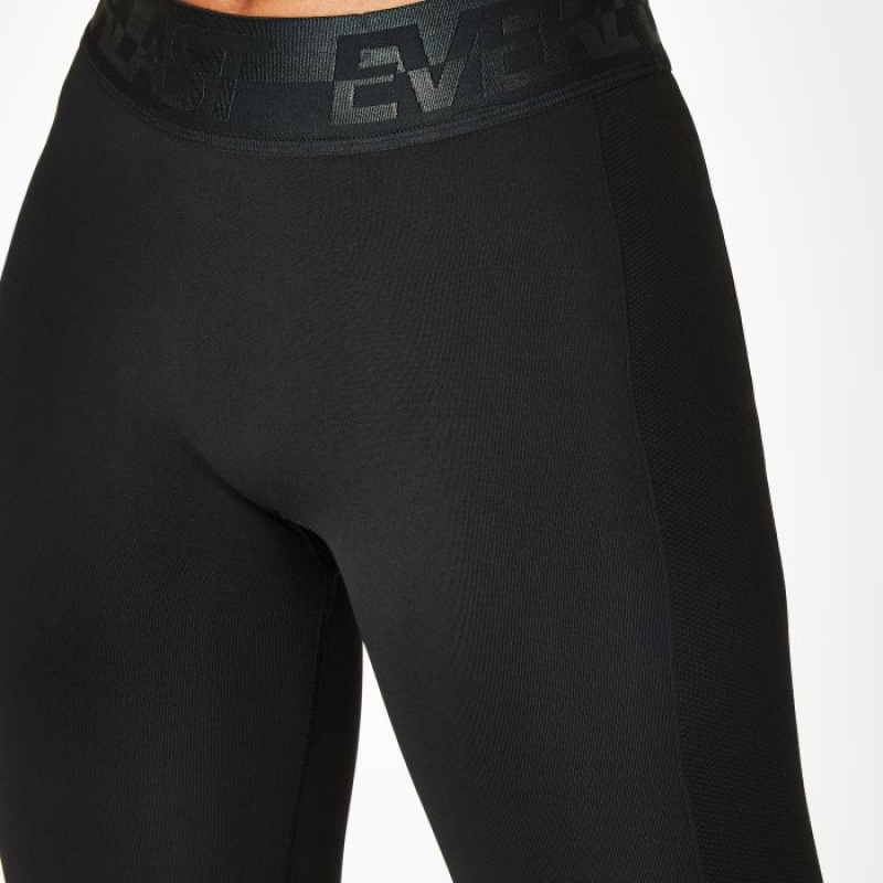 Black Everlast Seamless Taped Women's Legging | 75241OSQZ