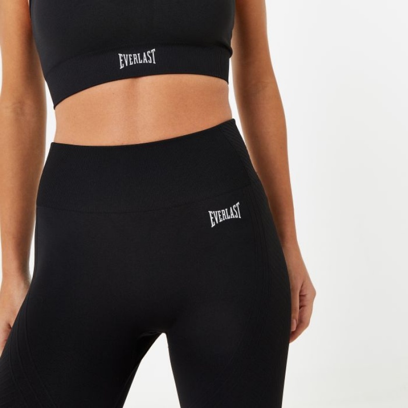 Black Everlast Seamless Women's Legging | 58307AMIG