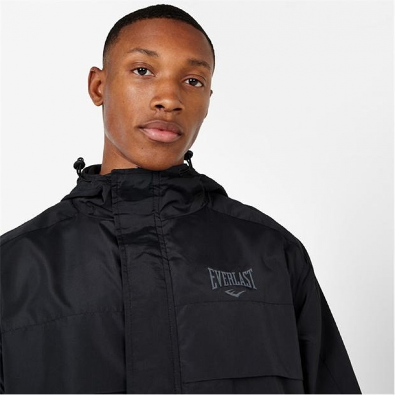 Black Everlast Shower Men's Jackets | 87193KLUR