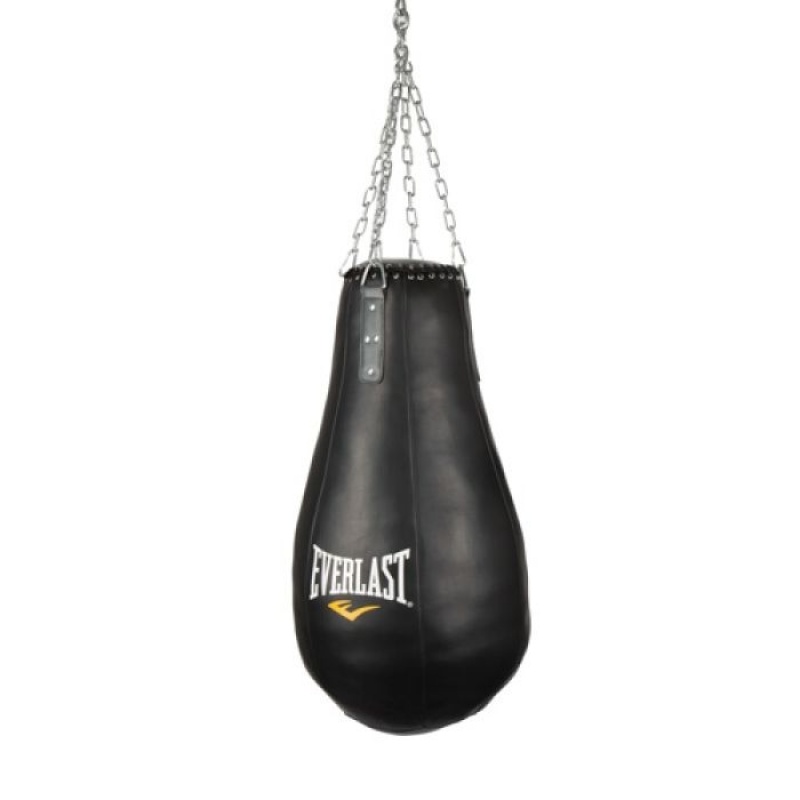 Black Everlast Tear Drop Unisex Heavy Bag | 37185VDLM