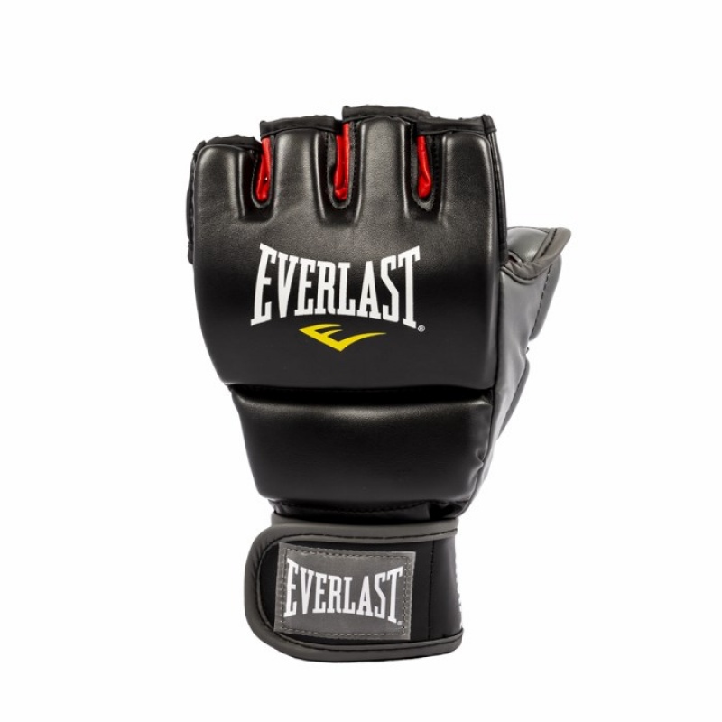 Black Everlast Titan Grappling Unisex Training Gloves | 12689DHZO