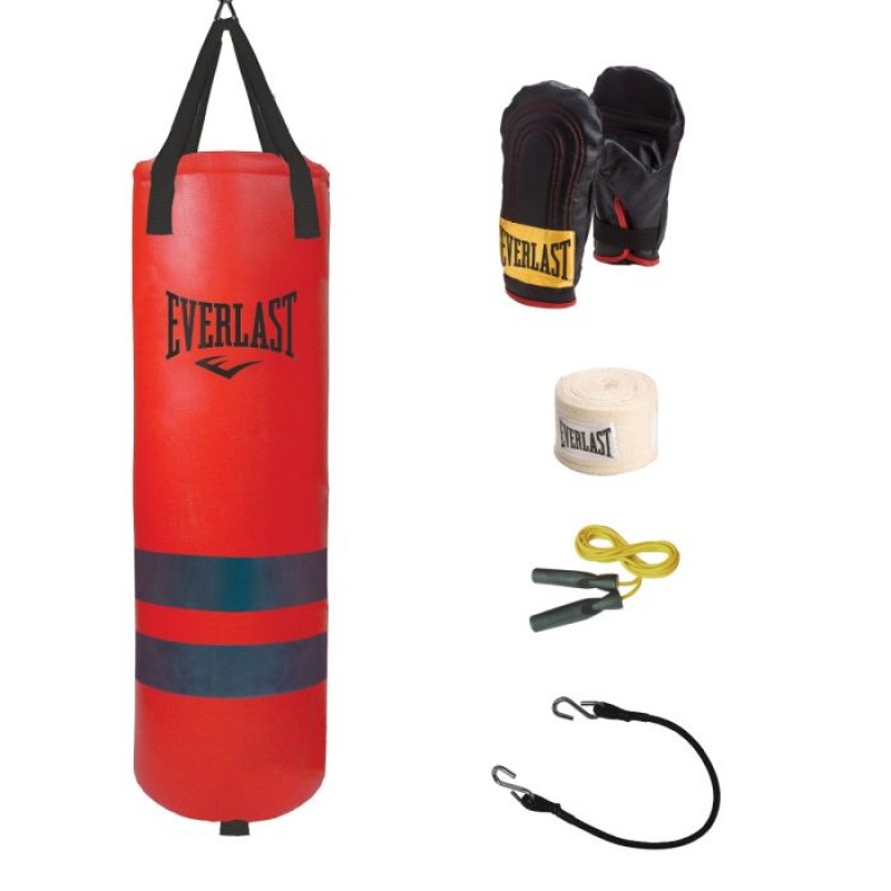 Black Everlast Titan Mixed Martial Arts Fitness Set Unisex MMA Punching Bags | 08723RODU