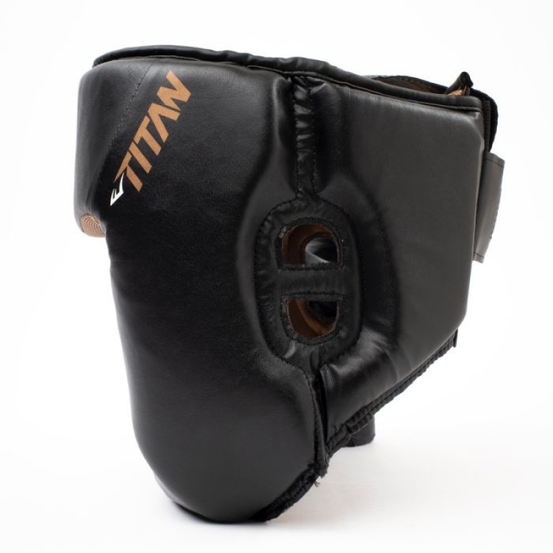 Black Everlast Titan Unisex Boxing Headgear | 36574EQSA