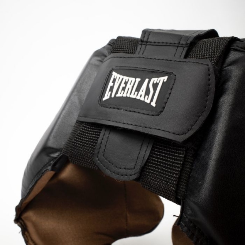 Black Everlast Titan Unisex Boxing Headgear | 36574EQSA