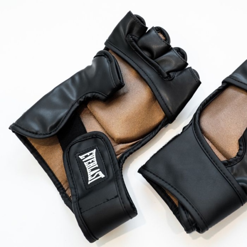 Black Everlast Titan Unisex MMA Gloves | 71308GQBH