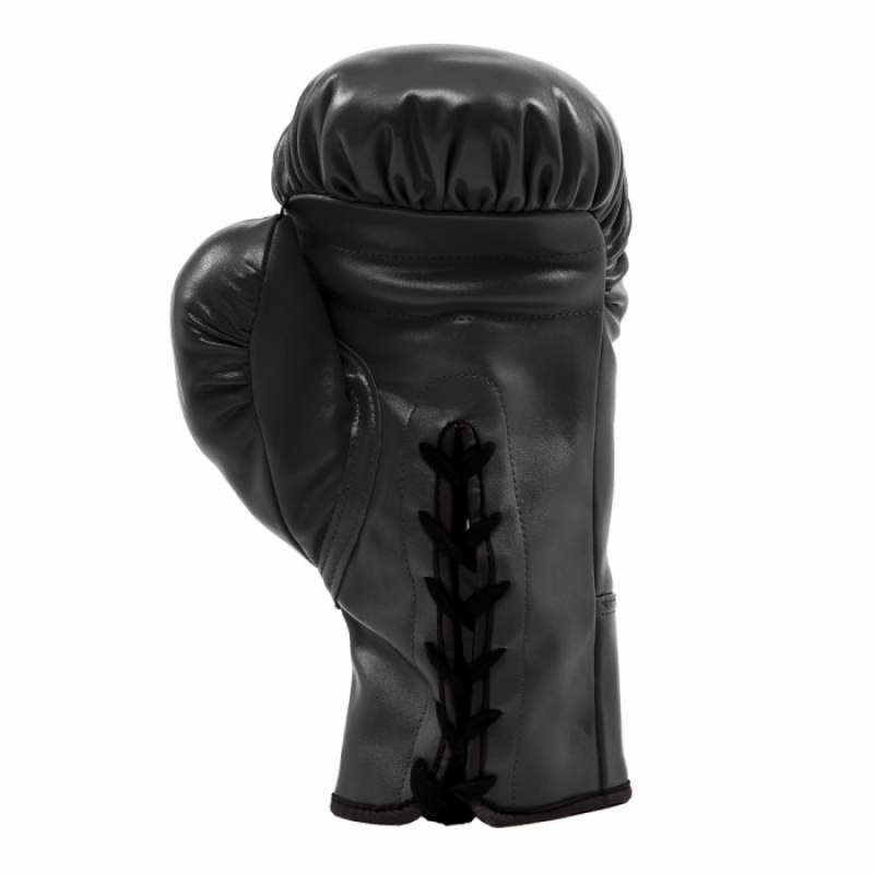 Black Everlast Vinyl Autograph Unisex Boxing Gloves | 82369FRAW