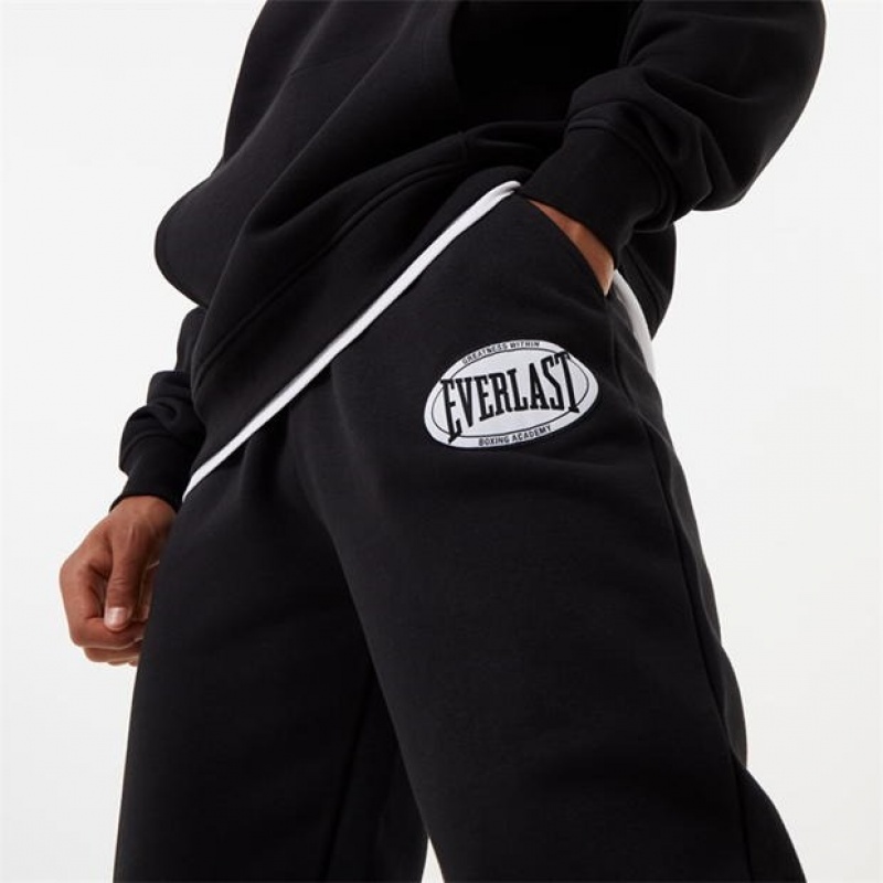 Black Everlast Warp Graphic Men's Sweatpants & Joggers | 92835XZUE