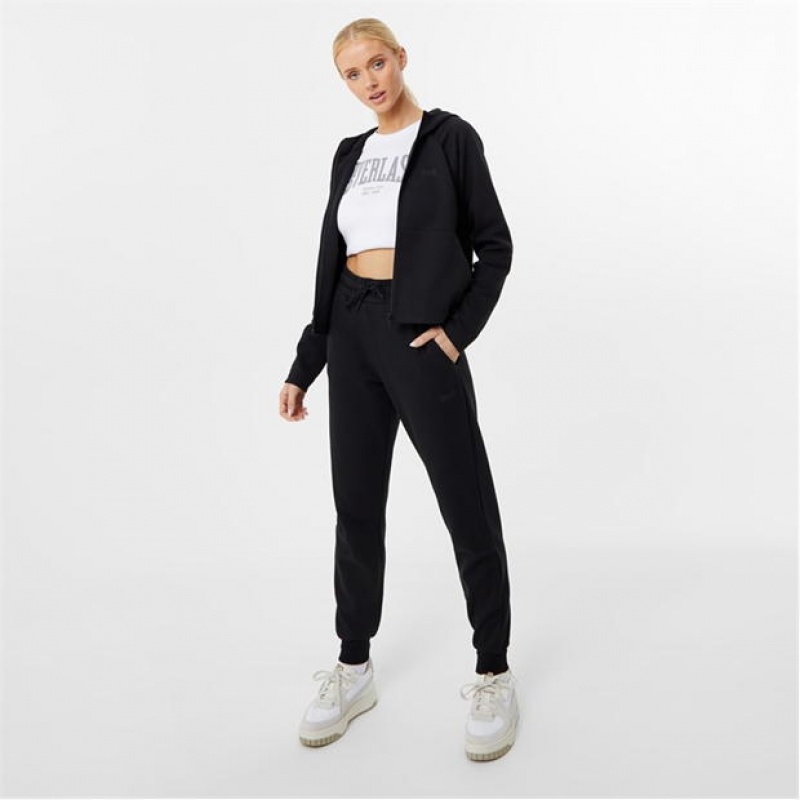 Black Everlast Women's Sweatpants & Joggers | 28675CJKA