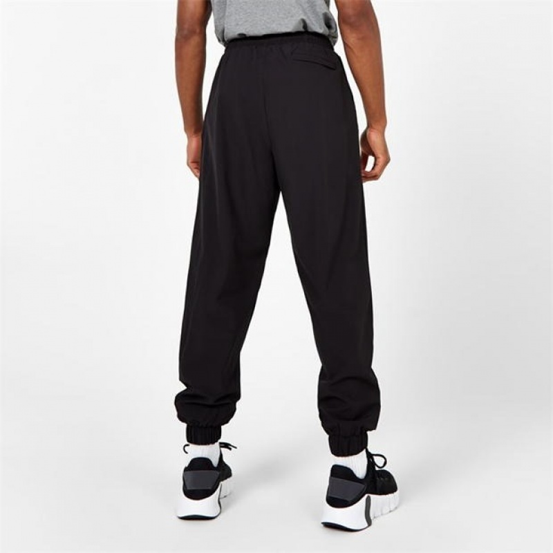 Black Everlast Woven Track Men's Sweatpants & Joggers | 08915FZQI