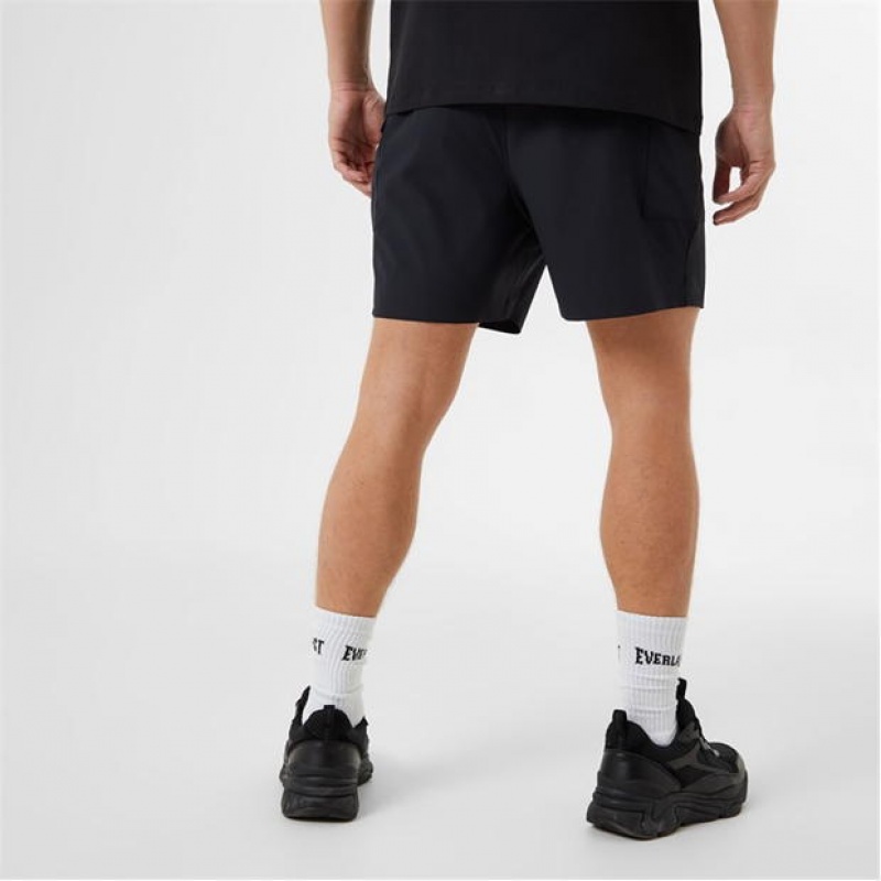 Black Everlast X Cargo Men's Shorts | 86472WEAX