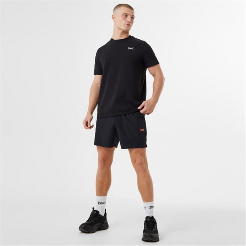 Black Everlast X Cargo Men's Shorts | 86472WEAX