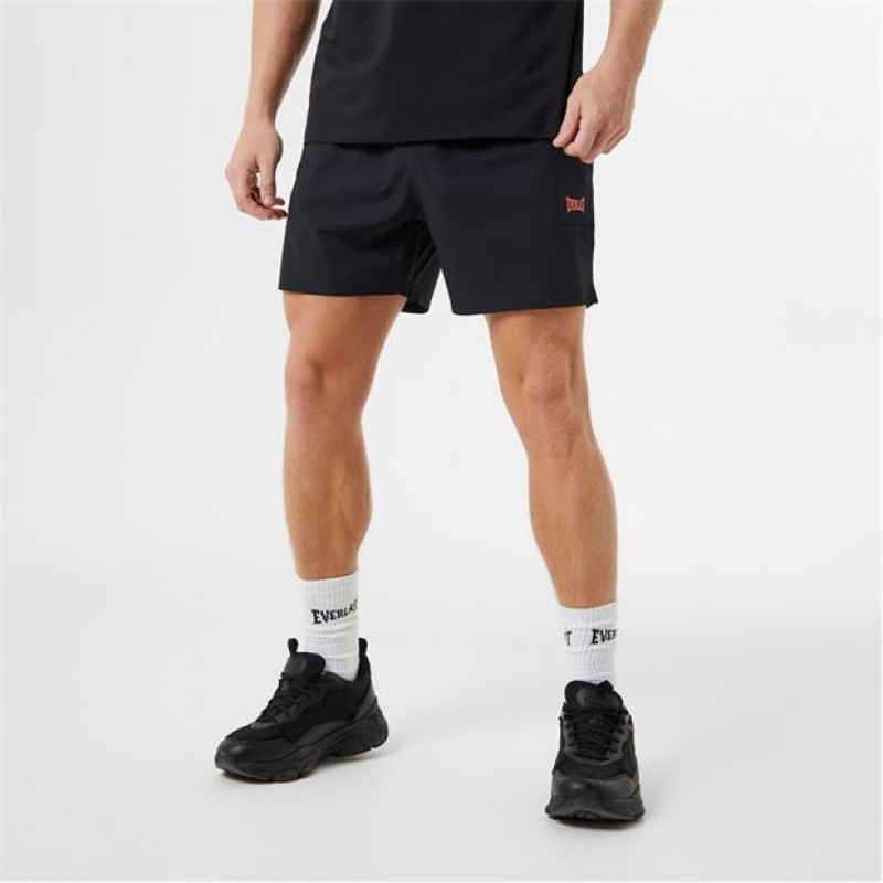 Black Everlast X Cargo Men\'s Shorts | 86472WEAX