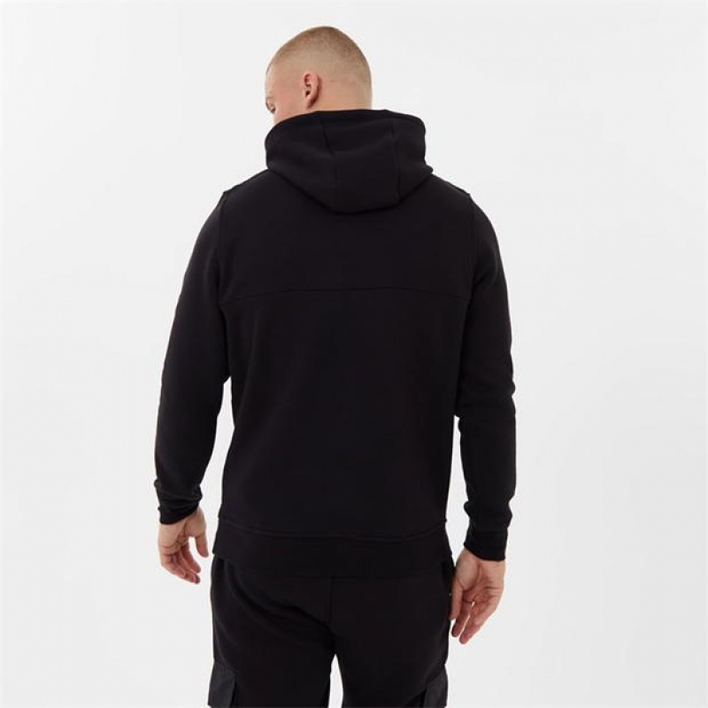 Black Everlast X Fleece Men's Hoodie | 32169TYHW