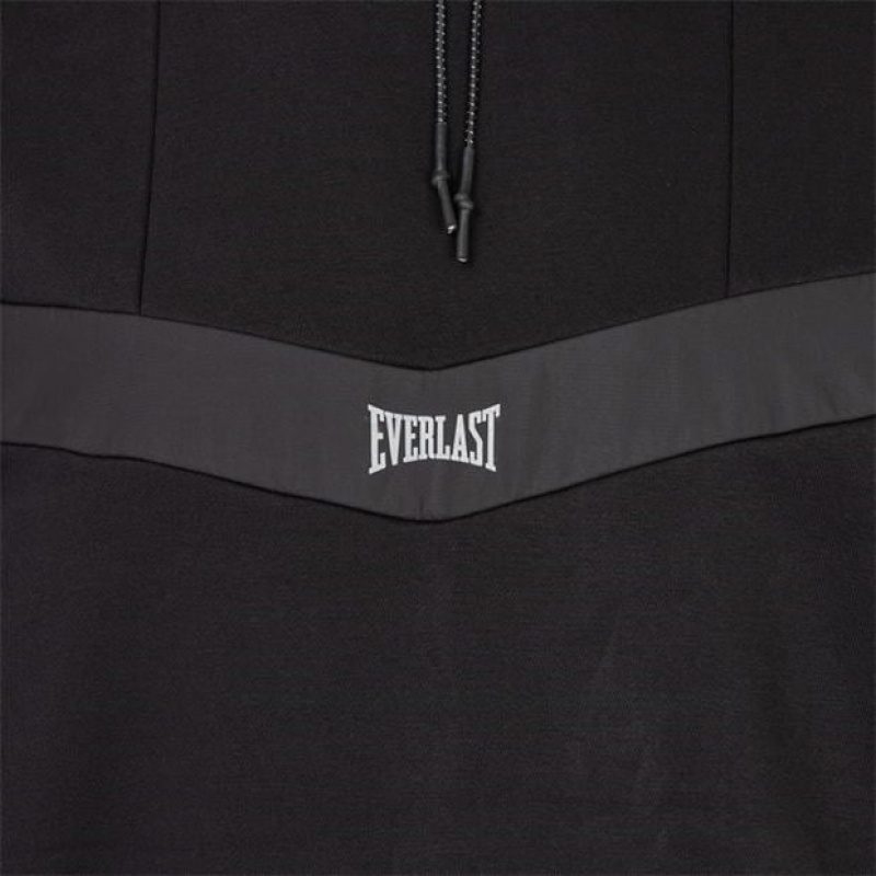 Black Everlast X Fleece Men's Hoodie | 32169TYHW