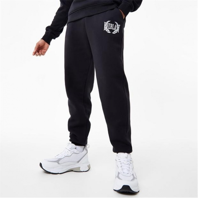 Black Everlast X Laurel Men\'s Sweatpants & Joggers | 76480LSJU