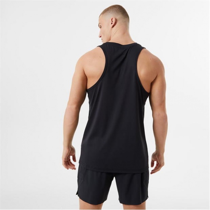 Black Everlast X Performance Men's Tank Top | 97506UIBK