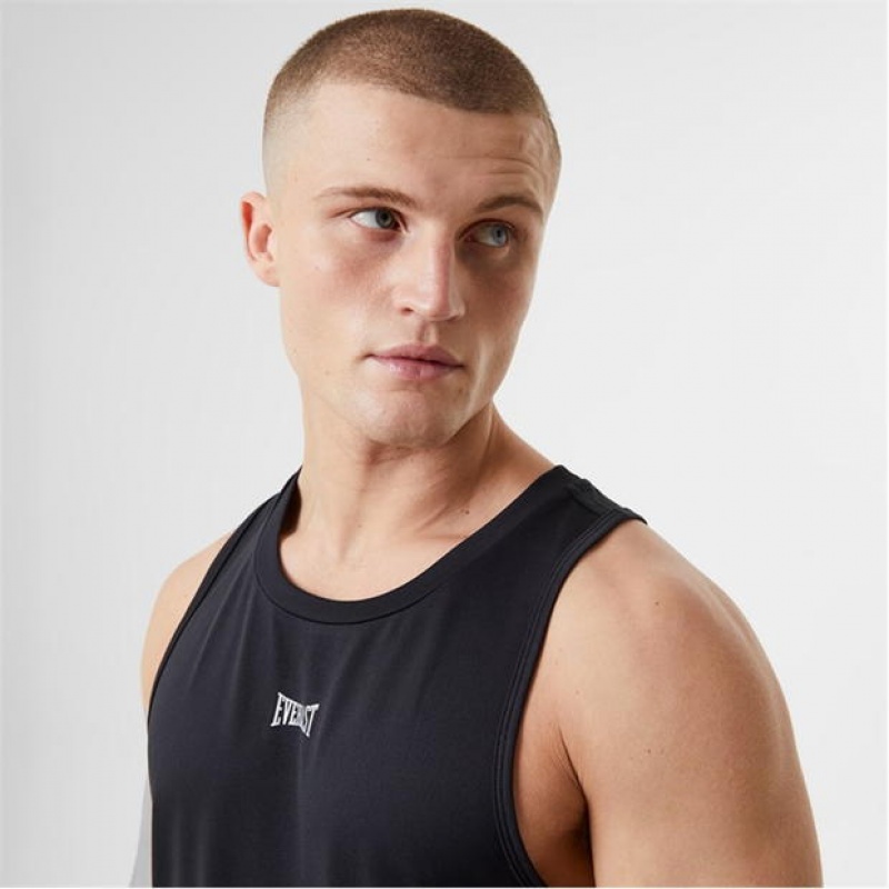 Black Everlast X Performance Men's Tank Top | 97506UIBK