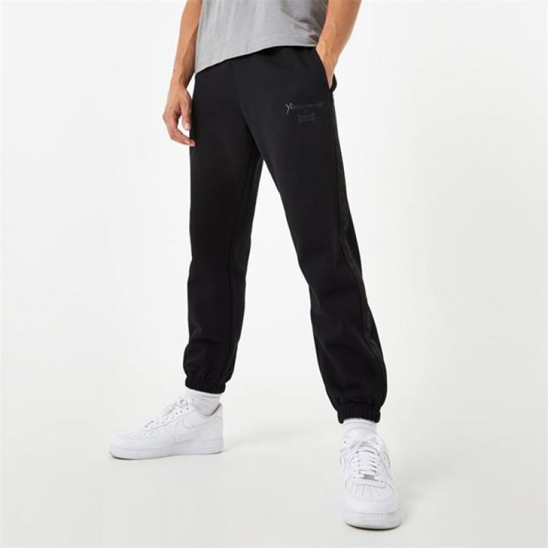 Black Everlast X Yiannimize Taped Women\'s Sweatpants & Joggers | 90457VEDM