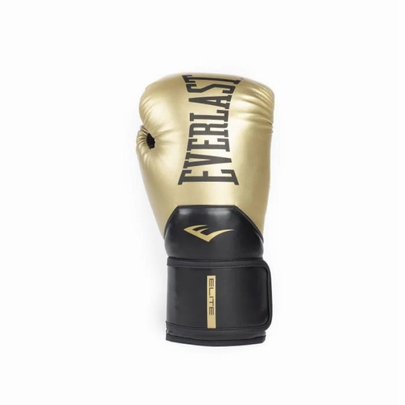 Black Gold Everlast Elite 2 Unisex Boxing Gloves | 49820KBNS