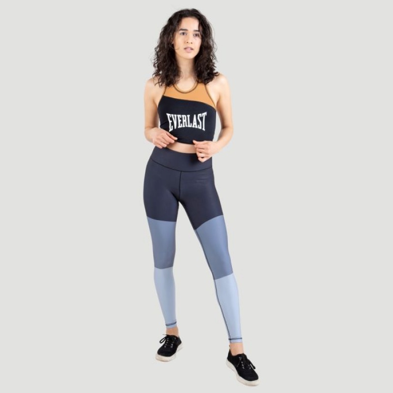 Black Grey Everlast Colorplay Women's Legging | 86204NQOR