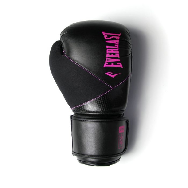 Black Pink Everlast Protex Unisex Boxing Gloves | 20754XBSW