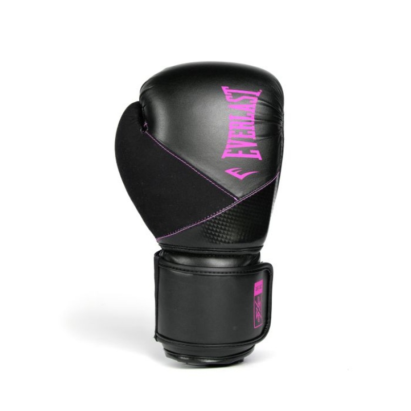 Black Pink Everlast Protex Unisex Boxing Gloves | 20754XBSW