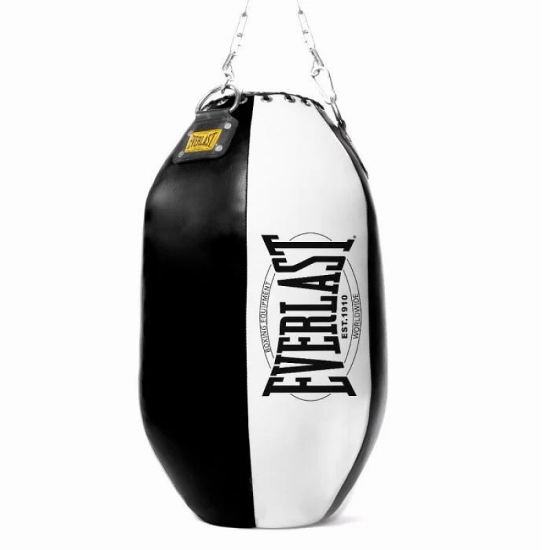 Black White Everlast 1910 Body Shot Unisex Punching Bags | 58426SCUX