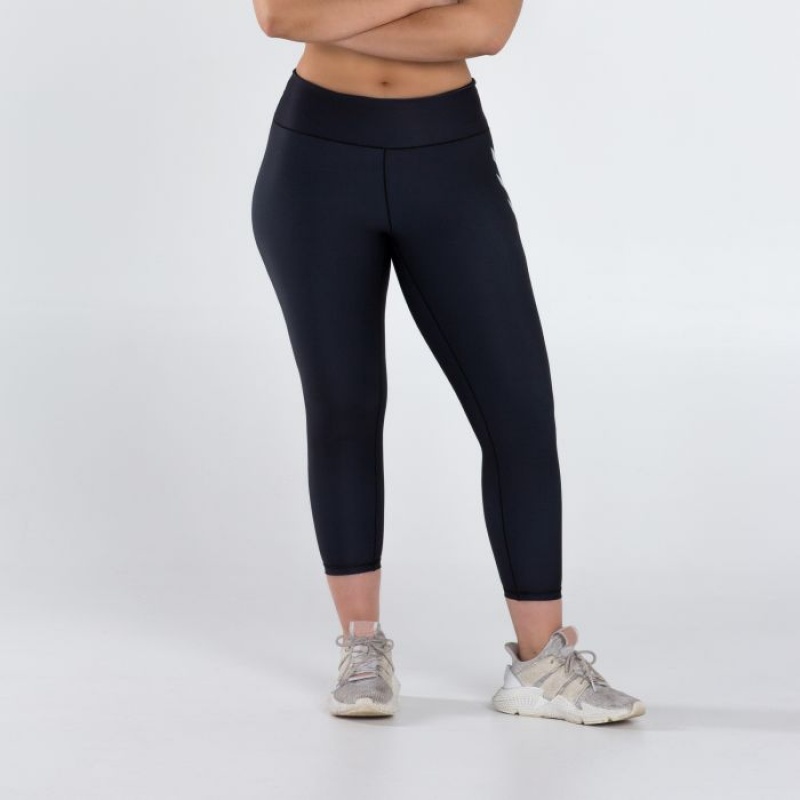 Black White Everlast Colorplay Cropped Women's Legging | 96750QIXC