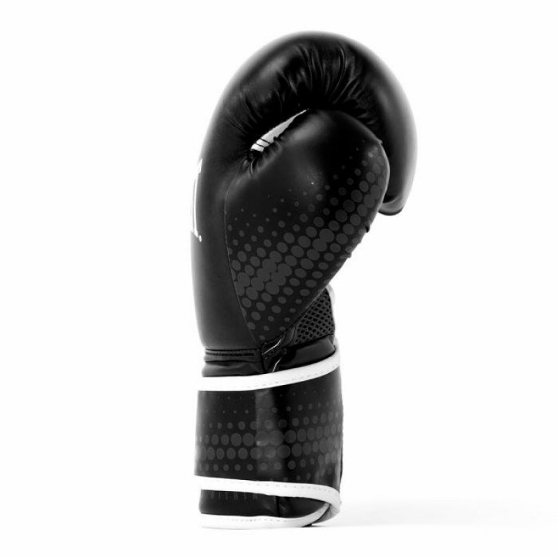 Black White Everlast Spark Training Unisex Boxing Gloves | 82546LZYQ