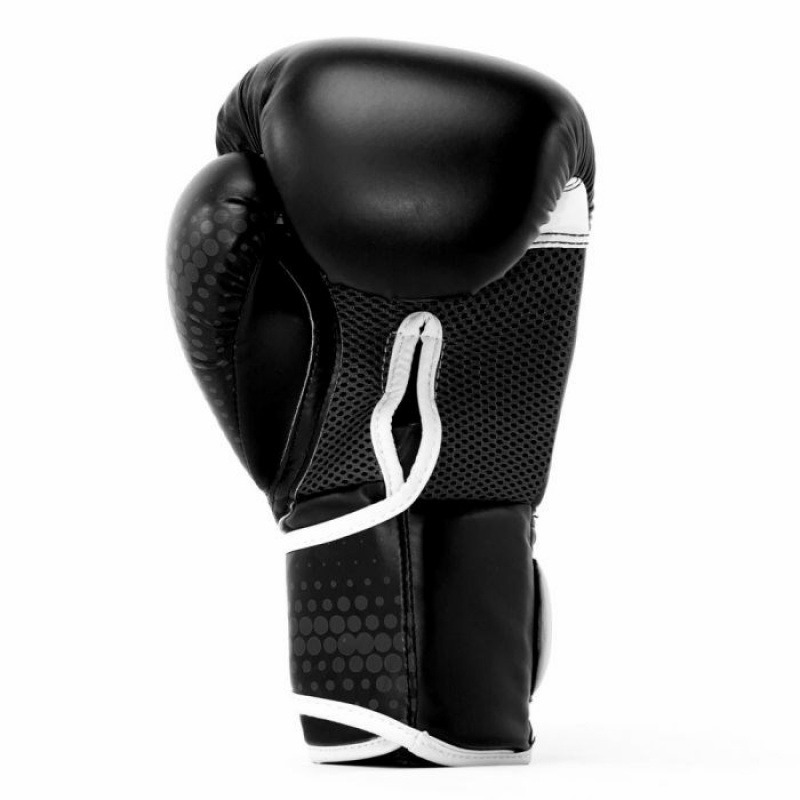 Black White Everlast Spark Training Unisex Boxing Gloves | 82546LZYQ