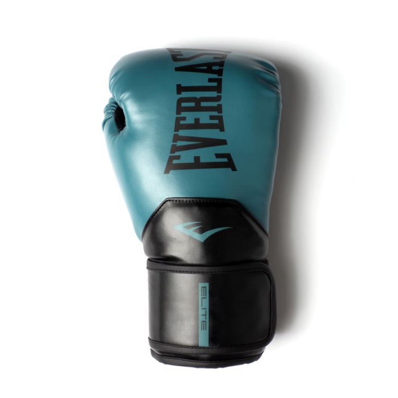 Blue Black Everlast Elite 2 Unisex Boxing Gloves | 94720KHJE