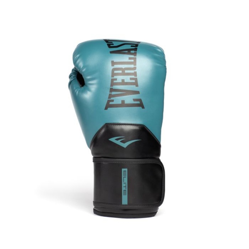 Blue Black Everlast Elite 2 Unisex Boxing Gloves | 94720KHJE