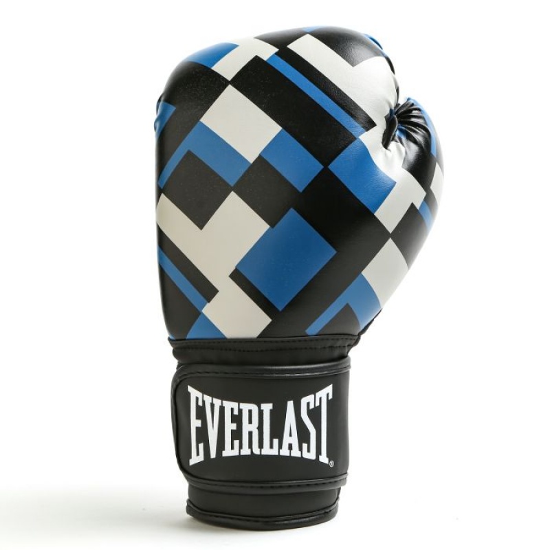 Blue Black Everlast Spark Training Unisex Boxing Gloves | 02981HQLN