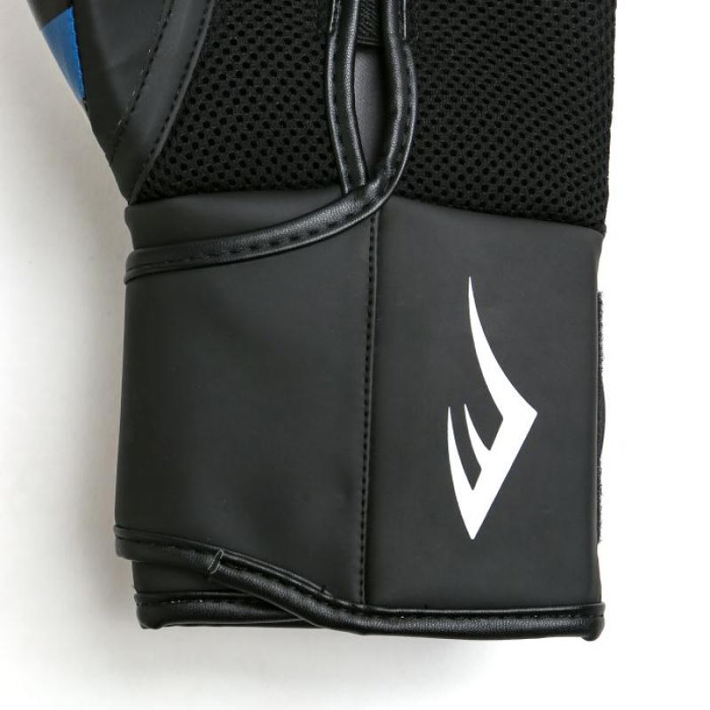 Blue Black Everlast Spark Training Unisex Boxing Gloves | 02981HQLN